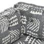 Preview: Palettensofa-Auflage Grau Stoff Patchwork