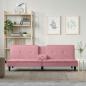 Preview: ARDEBO.de - Schlafsofa mit Getränkehaltern Rosa Samt