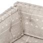 Preview: Palettensofa-Auflage Hellbraun Stoff Patchwork