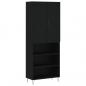 Preview: Highboard Schwarz 69,5x34x180 cm Holzwerkstoff