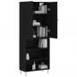 Preview: Highboard Schwarz 69,5x34x180 cm Holzwerkstoff