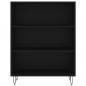 Preview: Highboard Schwarz 69,5x34x180 cm Holzwerkstoff