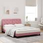 Preview: Bett mit Matratze Rosa 120x200 cm Samt