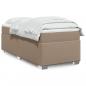 Preview: ARDEBO.de - Boxspringbett mit Matratze Cappuccino-Braun 80x200cm Kunstleder