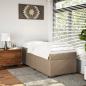 Preview: Boxspringbett mit Matratze Cappuccino-Braun 80x200cm Kunstleder