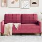 Preview: ARDEBO.de - 2-Sitzer-Sofa Weinrot 140 cm Samt