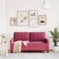 Preview: 2-Sitzer-Sofa Weinrot 140 cm Samt