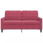 Preview: 2-Sitzer-Sofa Weinrot 140 cm Samt