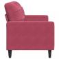 Preview: 2-Sitzer-Sofa Weinrot 140 cm Samt