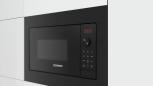 Preview: Siemens BE623LMB3 iQ300 Einbau-Mikrowelle, 800 W, 20L, 382x595x335mm, cookControl8, Grillfunktion, schwarz/Edelstahl