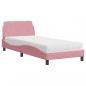 Preview: Bett mit Matratze Rosa 90x200 cm Samt