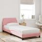 Preview: Bett mit Matratze Rosa 90x200 cm Samt