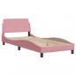 Preview: Bett mit Matratze Rosa 90x200 cm Samt