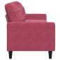 Preview: 3-Sitzer-Sofa Weinrot 210 cm Samt