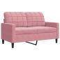 Preview: 2-Sitzer-Sofa Rosa 120 cm Samt