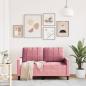 Preview: 2-Sitzer-Sofa Rosa 120 cm Samt