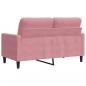 Preview: 2-Sitzer-Sofa Rosa 120 cm Samt