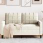 Preview: ARDEBO.de - 2-Sitzer-Sofa Creme 120 cm Samt