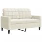 Preview: 2-Sitzer-Sofa Creme 120 cm Samt