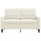 Preview: 2-Sitzer-Sofa Creme 120 cm Samt