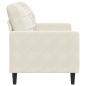 Preview: 2-Sitzer-Sofa Creme 120 cm Samt