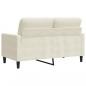 Preview: 2-Sitzer-Sofa Creme 120 cm Samt