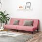 Preview: ARDEBO.de - Schlafsofa 2-Sitzer Rosa Samt