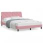 Preview: ARDEBO.de - Bett mit Matratze Rosa 140x200 cm Samt