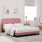 Preview: Bett mit Matratze Rosa 140x200 cm Samt