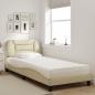 Preview: Bett mit Matratze Creme 80x200 cm Stoff