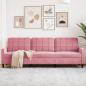 Preview: ARDEBO.de - 3-Sitzer-Sofa Rosa 210 cm Samt