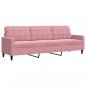 Preview: 3-Sitzer-Sofa Rosa 210 cm Samt