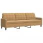 Preview: 3-Sitzer-Sofa Braun 210 cm Samt