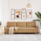 Preview: 3-Sitzer-Sofa Braun 210 cm Samt