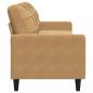 Preview: 3-Sitzer-Sofa Braun 210 cm Samt