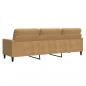 Preview: 3-Sitzer-Sofa Braun 210 cm Samt