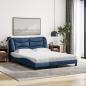 Preview: Bett mit Matratze Blau 160x200 cm Stoff