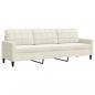 Preview: 3-Sitzer-Sofa Creme 210 cm Samt