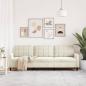 Preview: 3-Sitzer-Sofa Creme 210 cm Samt