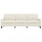 Preview: 3-Sitzer-Sofa Creme 210 cm Samt