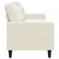 Preview: 3-Sitzer-Sofa Creme 210 cm Samt