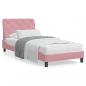 Preview: ARDEBO.de - Bett mit Matratze Rosa 90x200 cm Samt