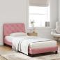 Preview: Bett mit Matratze Rosa 90x200 cm Samt