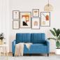 Preview: 2-Sitzer-Sofa Blau 120 cm Samt