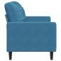 Preview: 2-Sitzer-Sofa Blau 120 cm Samt