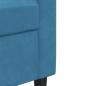 Preview: 2-Sitzer-Sofa Blau 120 cm Samt