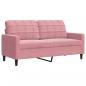 Preview: 2-Sitzer-Sofa Rosa 140 cm Samt