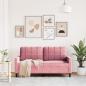 Preview: 2-Sitzer-Sofa Rosa 140 cm Samt