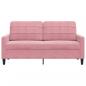 Preview: 2-Sitzer-Sofa Rosa 140 cm Samt