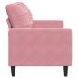 Preview: 2-Sitzer-Sofa Rosa 140 cm Samt